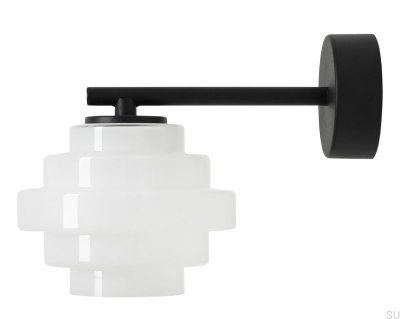 Lámpara de pared Filo de metal negro (fi 14)