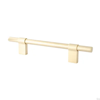 Tirador para mueble Line Big 208, latón cepillado, sin barnizar