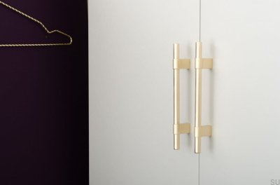 Tirador para mueble Line Big 208, latón cepillado, sin barnizar