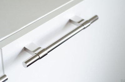 Tirador para muebles de acero pulido Line Big 208