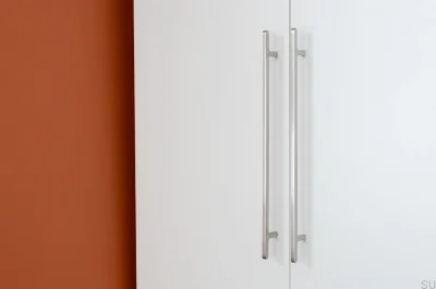 Tirador alargado para muebles Flat Line 430 de acero cepillado