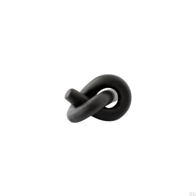 Pomo para mueble Knot 50, lacado en negro
