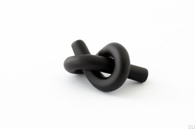 Pomo para mueble Knot 50, lacado en negro