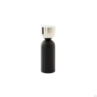 Colgador de pared Kokeshi Mix 1856 de acero pulido con aluminio negro
