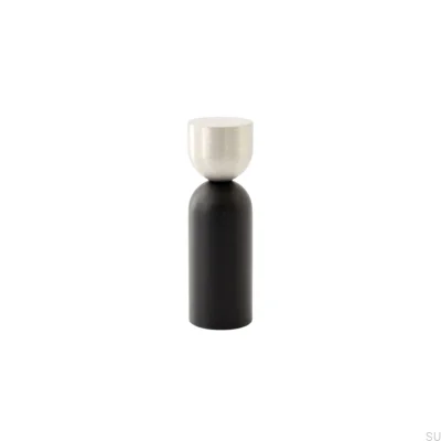 Colgador de pared Kokeshi Mix 1856 de acero cepillado con aluminio negro