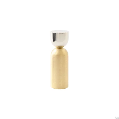 Colgador de pared Kokeshi Mix 1856 de acero pulido con latón cepillado sin lacar
