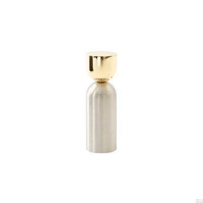Colgador de pared Kokeshi Mix 1856 de latón pulido sin lacar con acero pulido