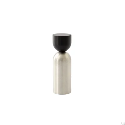 Colgador de pared Kokeshi Mix 1856 de aluminio negro con acero cepillado