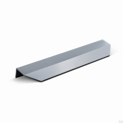 Tirador para muebles Modena 200 de metal con borde gris plateado