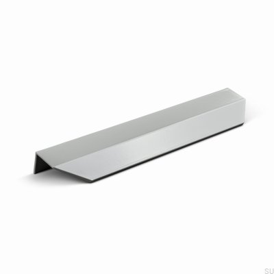 Tirador para muebles Modena 200 con borde gris seda metálico