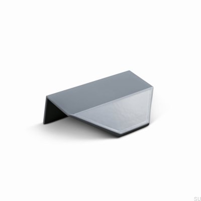 Tirador para muebles Modena 60 de metal con borde gris plateado