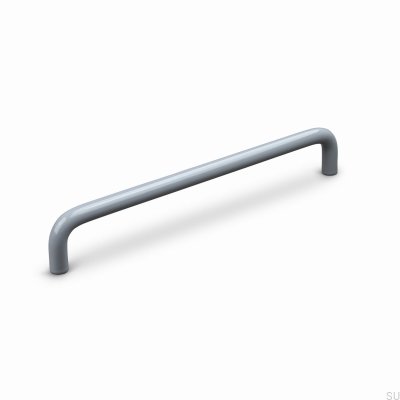 Tirador alargado para muebles de metal Barga 192, color gris plata