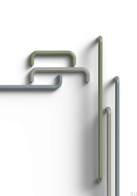 Tirador alargado para muebles Barga 320 de metal verde