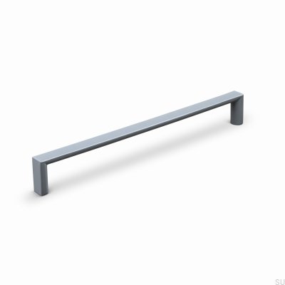 Tirador alargado para muebles de metal Sala 192, color gris plata