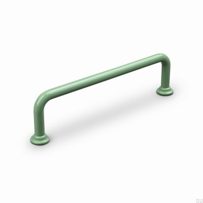 Tirador alargado para muebles Venosa 128 de metal verde