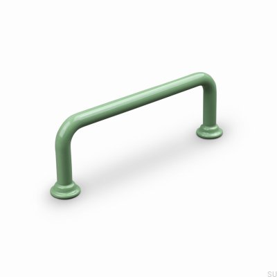 Tirador alargado para muebles Venosa 96 de metal verde
