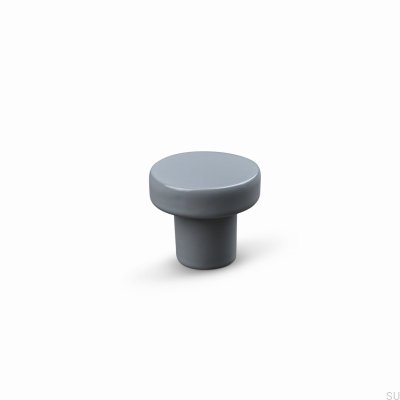 Pomo para muebles Agno 28 de metal gris plateado