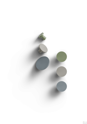 Pomo para muebles Garda 25 de metal gris plateado
