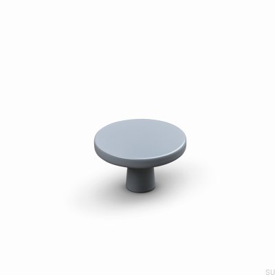 Pomo para muebles Garda 42 de metal gris plateado