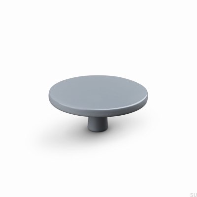 Pomo para muebles Garda 60 de metal gris plateado
