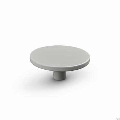 Pomo para muebles Garda 60 de metal gris seda