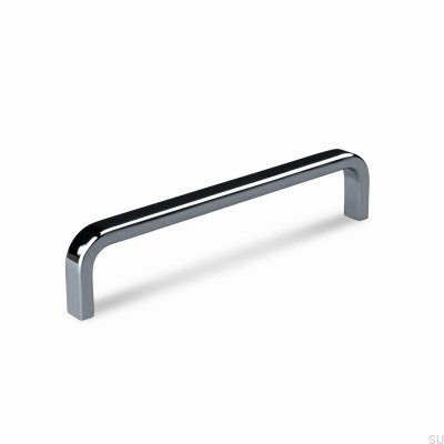 Tirador alargado para mueble Positano 128, Metal Cromo Plata Pulido