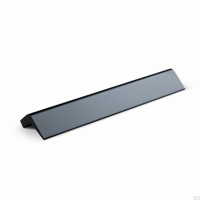 Tirador alargado para mueble Lido 128, aluminio, negro mate