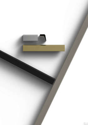 Tirador alargado para mueble Lido 128, aluminio cepillado plata