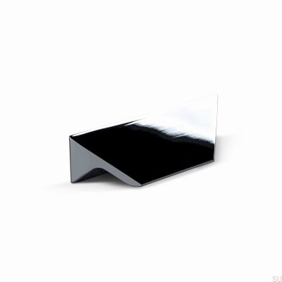 Tirador alargado para mueble Caorle 32, aluminio, plata, cromo, pulido