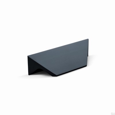 Tirador alargado para muebles Caorle 32 de aluminio negro mate