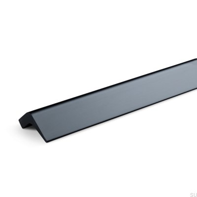 Tirador alargado para mueble Lido 1184, aluminio, negro mate
