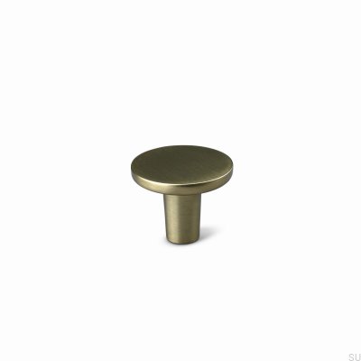 Pomo para muebles de metal Cesano 30 en oro cepillado