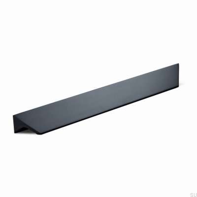Tirador alargado para muebles Caorle 256 de aluminio negro mate