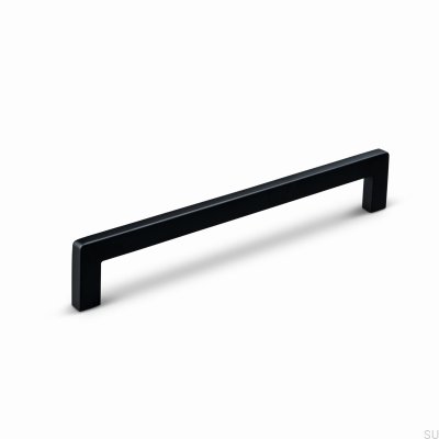Tirador alargado para mueble Benidorm 160, aluminio, negro mate