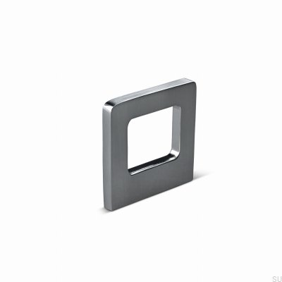 Pomo para mueble Benidorm 32 de aluminio cepillado plateado