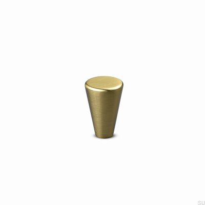 Pomo para muebles Padua 20 de metal dorado cepillado