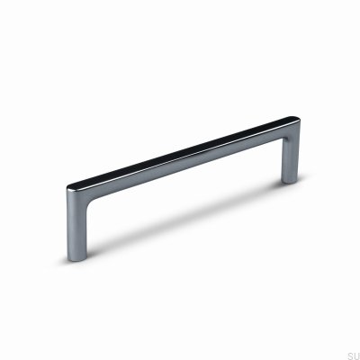 Tirador alargado para mueble Torino 128, aluminio, plata, cromo, pulido