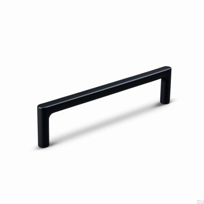 Tirador alargado para mueble Torino 128, aluminio, negro mate