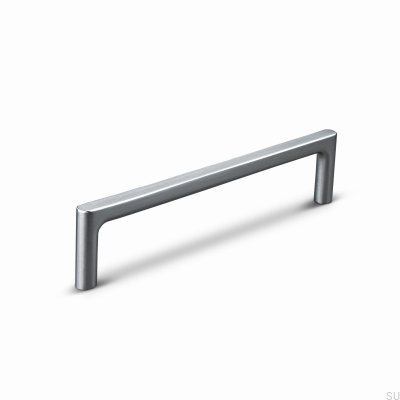 Tirador alargado para mueble Torino 128, aluminio cepillado plata