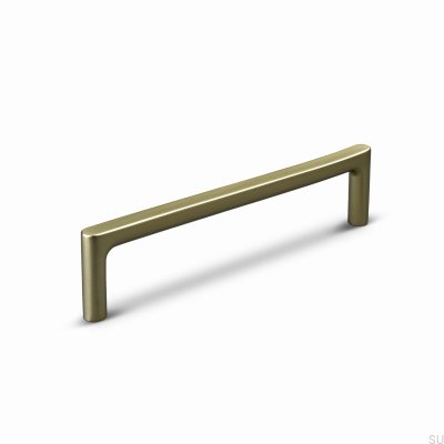 Tirador alargado para mueble Torino 128, aluminio dorado cepillado