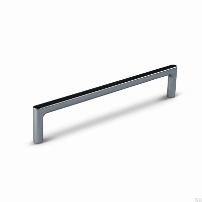 Tirador alargado para mueble Torino 160, aluminio, plata, cromo, pulido