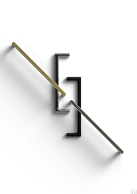 Tirador alargado para mueble Torino 160, aluminio, negro mate