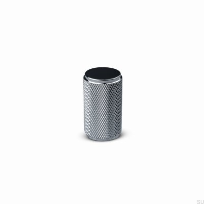 Pomo para muebles Rimini 20 de aluminio y cromo pulido plateado (alto)