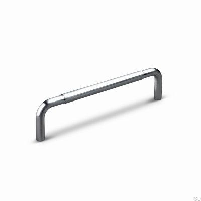 Tirador alargado para mueble Siena 128, aluminio cepillado plata