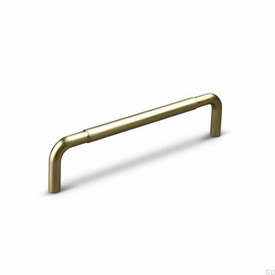 Tirador alargado para mueble Siena 128, aluminio dorado cepillado