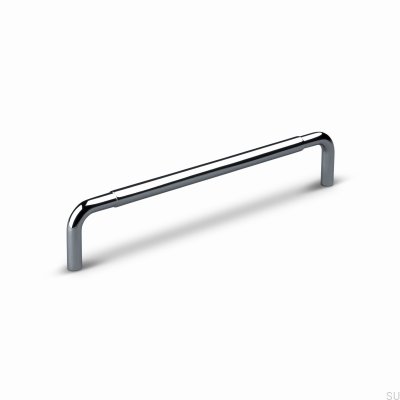 Tirador alargado para mueble Siena 160, aluminio, plata, cromo, pulido