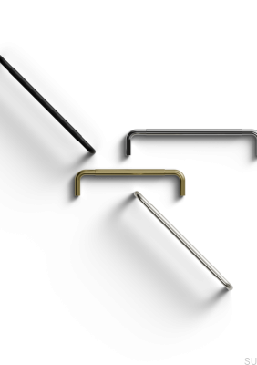 Tirador alargado para mueble Siena 160, aluminio, negro mate