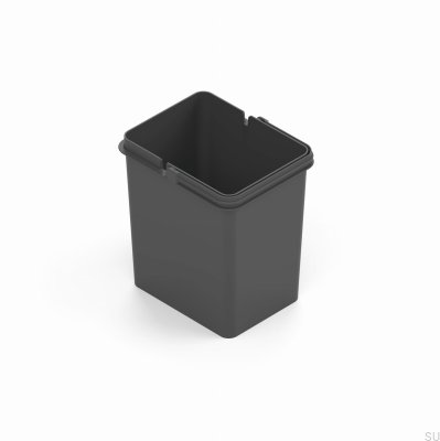 Papelera Leon 7l Gris Oscuro