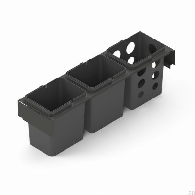 Sistema de contenedores de clasificación de residuos Toledo 80x35 Gris oscuro