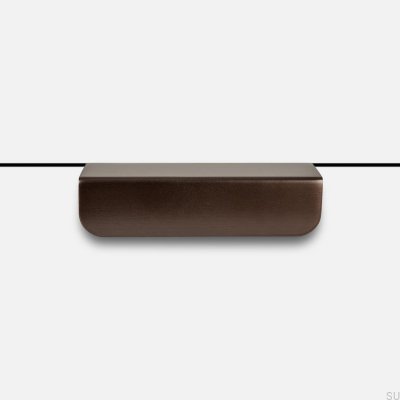 Tirador para mueble Edit 100 edge, latón, marrón, cepillado